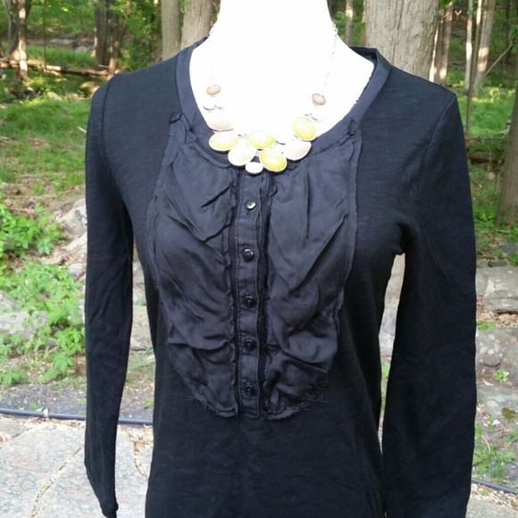 J crew black top fitted nice with tags new size xs