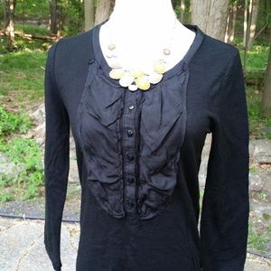J crew black top fitted nice with tags new size xs