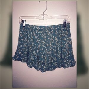 Blue and white flowered shorts