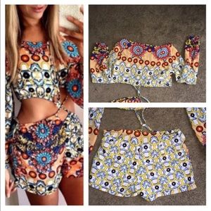 Multi-Color Romper Mid Crisscross Knot✅Offer❌Trade