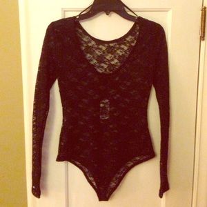 Black lace bodysuit