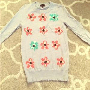 Jcrew floral sweater xs