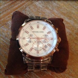 Michael Kors Rose Gold and Clear watch