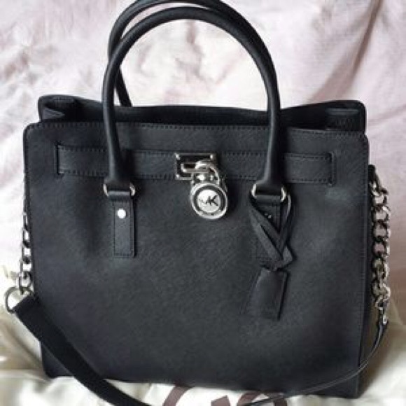 Michael Kors Black Large Hamilton Bag