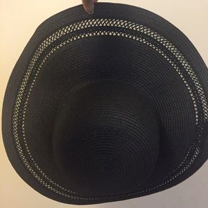 Black Straw Floppy Hat (NOT BRANDY) For Exposure
