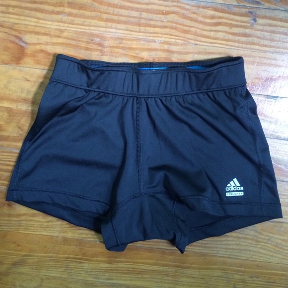 Black Adidas workout shorts