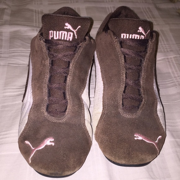 Puma brown and pink shoes 8.5