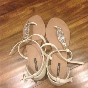 Sparkly sandals.