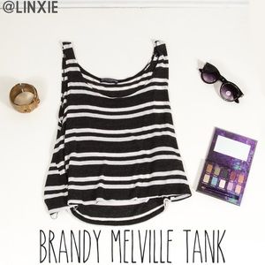 Brandy Melville Striped Tank Top Cropped Style