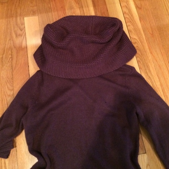 maroon cowl neck sweater dress