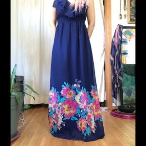 Elegant floral maxi dress