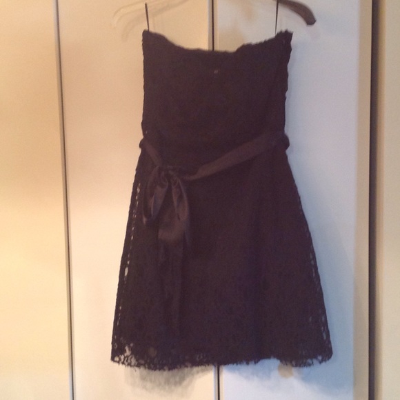 Strapless lace dress