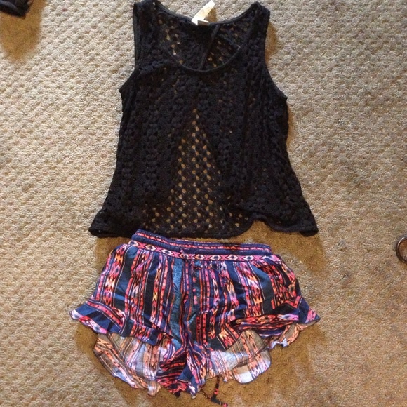 Black open back shirt