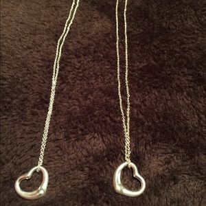 Tiffanys Open Heart Sterling Silver Necklace.