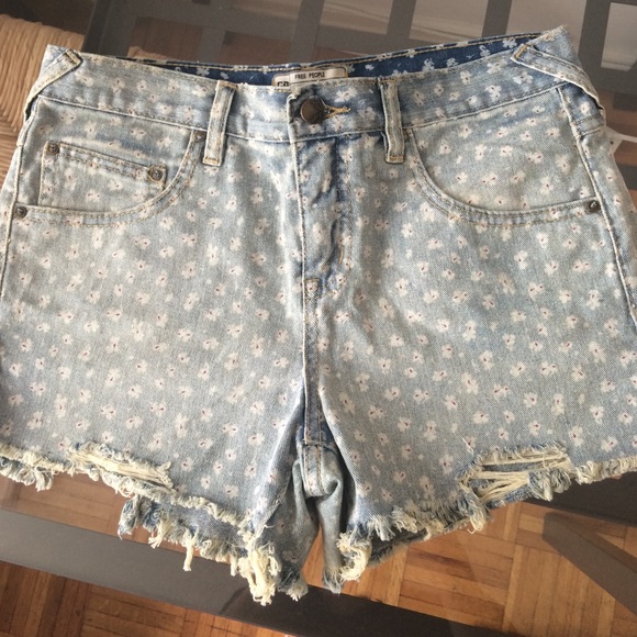 Free People denim shorts