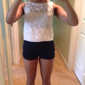White lace tank top HollisterCo