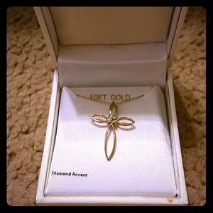 NEW! Cross with diamond accent.