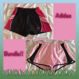 Adidas running shorts. Black/pink. Size L