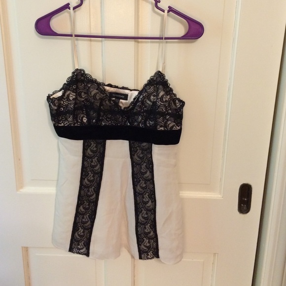Sexy white and black Bebe top