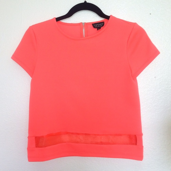 Topshop bright pink top