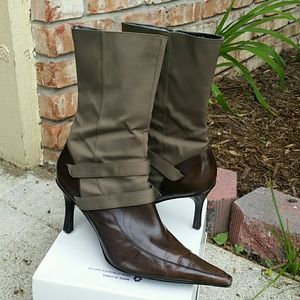 Army colored  calf boots