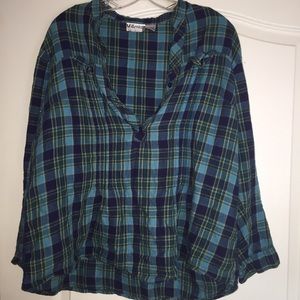 Blue/Green Long Sleeve Flannel