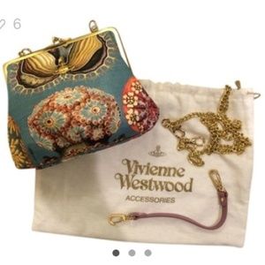 Vivienne Westwood Multicolor tartan S floral blue