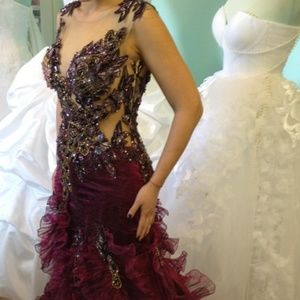 Celebrity inspires custom made gown dress