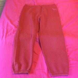 Red Crop Sweatpants
