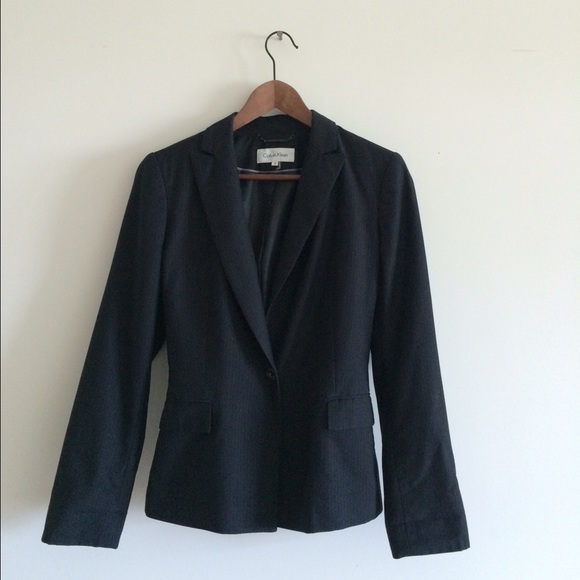 Calvin Klein Black Pin Stripe Blazer.