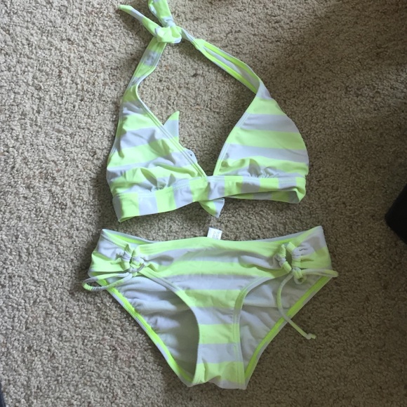 neon yellow xs bikini bathing suit