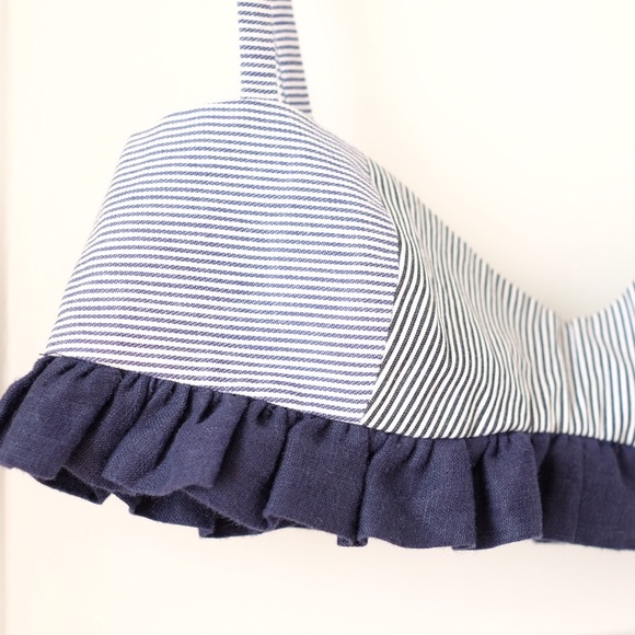 NWOT Stripe Bralette Top with Stripes & Ruffles - Picture 4 of 4
