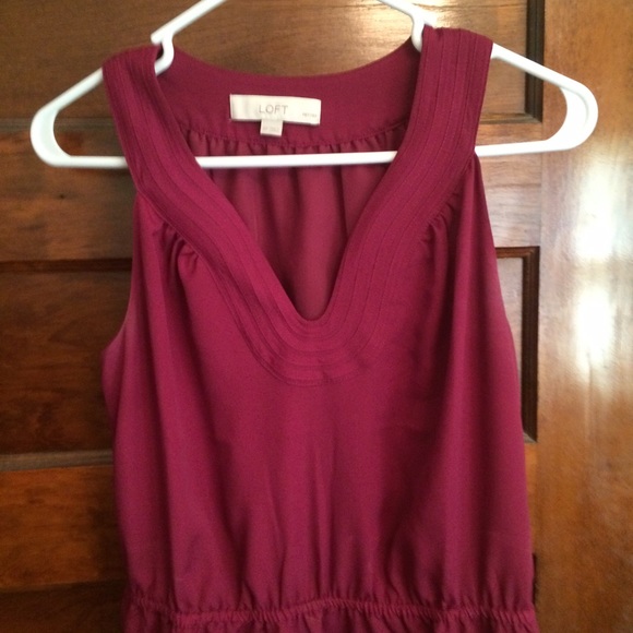 🚫sold in bundle🚫Magenta Loft dress. Size 6 P - Picture 4 of 4