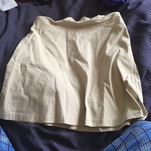 Tan mini skirt