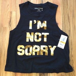 "I'm not sorry" crop top