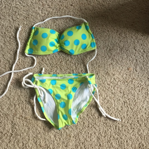 halter polka dot bikini
