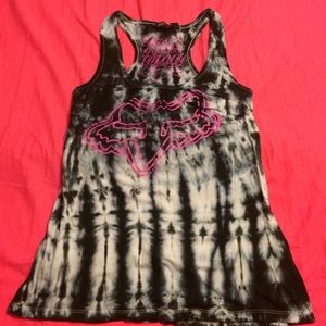 Black and White Tye-Dye Tank Top