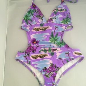 Palms one piece swimwear home made
