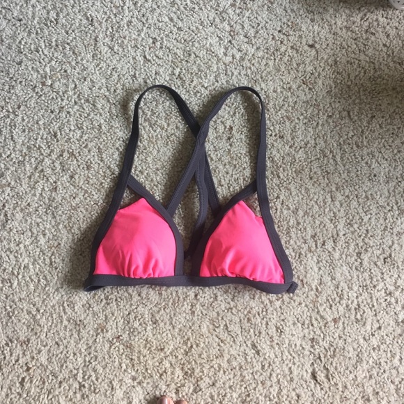 hot pink strappy bikini top