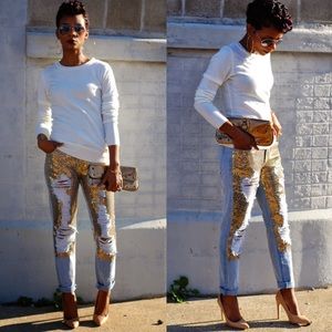 Sequin Jeans | worn once for blog