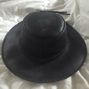 Leather brim hat black nasty gal