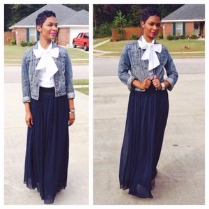 Blue maxi skirt