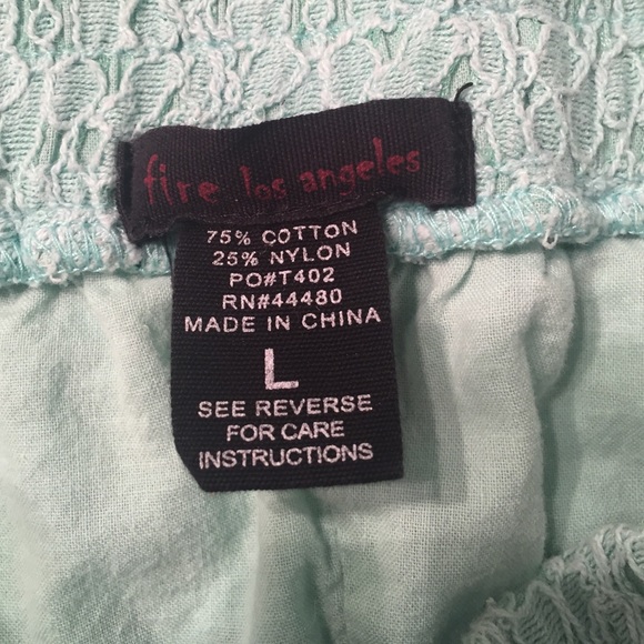 Pale Green Lace Shorts - Picture 2 of 4