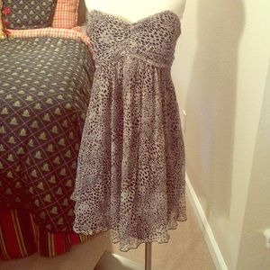 Strapless animal print dress. Size 12