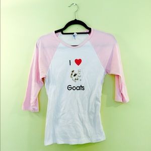 I ❤️ Goats quarter length sleeved shirt!