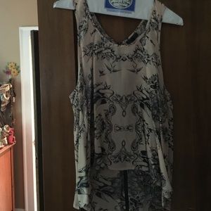 High low sleeveless tank