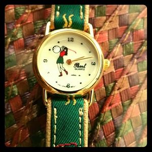 Pearl Quartz Women's golfing thin watch leather