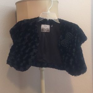 Mini black jacket with bow