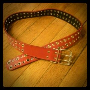 Rocker red leather belt!