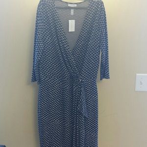 Navy blue dress cotton material